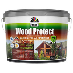 Пропитка декоративная Белая 9 л Dufa Wood Protect