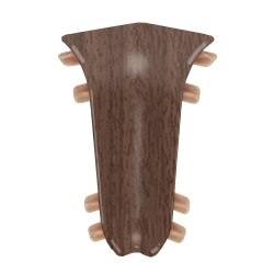 Внутренний угол для плинтуса К55 Комфорт Орех темный