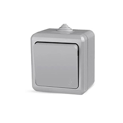 Выключатель 1 клавиша ОП Dita IP54 10А 250В Серый TOKOV ELECTRIC