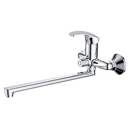 Смеситель для ванны длинный излив латунь VALFEX Talitha Chrome VF.2236