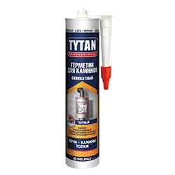 Герметик силикатный для каминов 280 мл Черный Tytan Professional