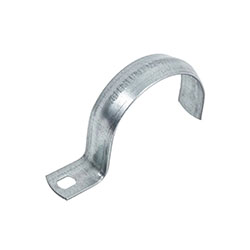 Скоба крепежная однолапковая СМО Ø 48-50 мм оцинкованная металлическая Fortisflex