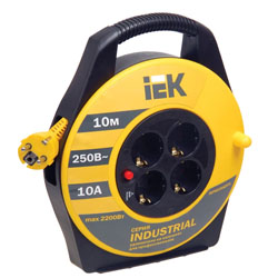 Удлинитель силовой 4х10 м ПВС 3х1 УК10 WKP14-10-04-10 IEK