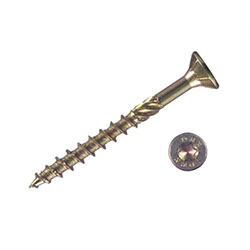 Шуруп самонарезающий конструкционный для дерева желтый потай 4х40 мм