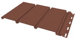 Софит коричневый без перфорации 3000 х 280 мм Fine ber сайдинг