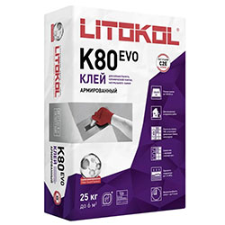 Клей для плитки Литокол литофлекс К80 25 кг