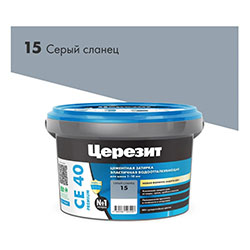 Затирка Церезит СЕ 40 2 кг Водоотталкивающая Серый сланец 15