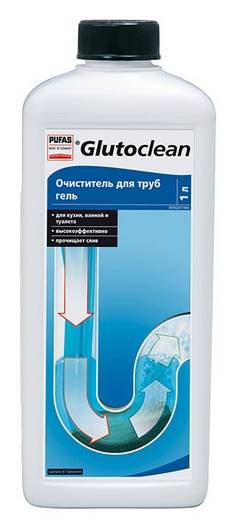 Пуфас Средство для очистки труб гель емкость 1 л