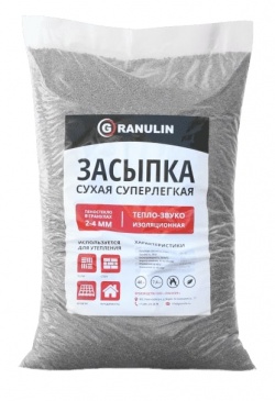 Тепло-звукоизоляционная сухая засыпка GRANULIN G 30 фракция 2-4 мм 40 л