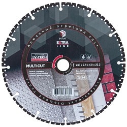Диск алмазный универсальный MultiCut Extra Line Diam 230х2.6х4х22.2 мм