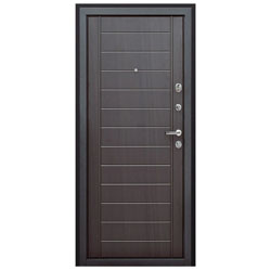 Дверь Форпост Эверест В размер 860х2050 Венге правая с цилиндрическим замком и дверной фурнитурой