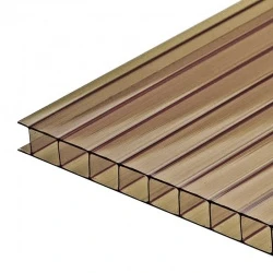 Поликарбонат сотовый Бронза серый 12000х2100х8 мм