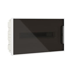 Корпус пластиковый встраиваемый FRAME ЩРВ-П-18 IP41 тонированная дверь F18B1WD DKC