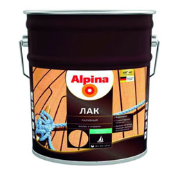 Лак Alpina алкидно-уретановый яхтный 10 л глянцевый