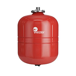 Бак расширительный мембранный для отопления красный 18 л 5 бар 3/4" НР WRV Wester