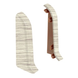 Торцевые заглушки для плинтуса К55 Комфорт 2 штуки Клен северный