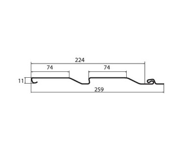 Картинка Сайдинг 224х3600 мм Grand Line D4,4 ванильный
