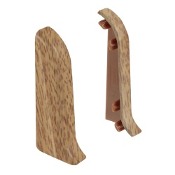 Торцевые заглушки для плинтуса К55 Комфорт 2 штуки Сантал