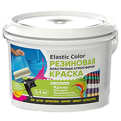 Краска резиновая Зеленый Мох 2,4 кг Elastic Color НовБытХим