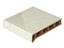 Подоконник ПВХ Moeller LD-S30 размер 300х30х6000 мм Каррарский мрамор глянец