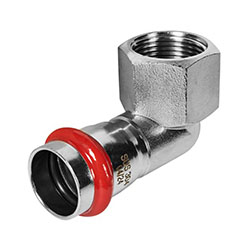 Угольник-переходник ВПр-ВР Ø 22х3/4" Нержавеющая сталь пресс ROMMER