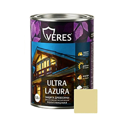 Декоративная пропитка для дерева Топленое молоко 0,8 л Veres Ultra Lazura №32