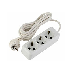 Удлинитель УБ-03 бытовой ПВС 3х0,75 10А 3 гнезда 7 метров с з/к Рыжая такса