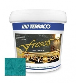 ТЕРРАКО Фреско Блеск Органза 1 кг Бирюзовая декорирующее