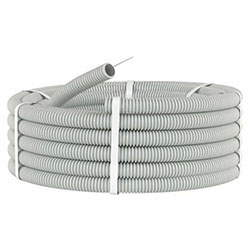 Труба ПВХ Ø 25 мм Серая гофрированная гибкая тяжелая с протяжкой DKC