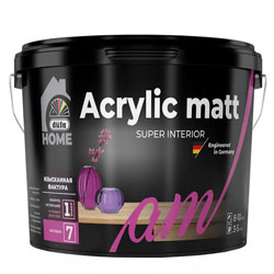 Краска для стен и потолков BW Матовая 9 л Dufa Premium Home Acrylic matt