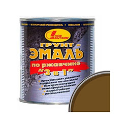 Грунт-эмаль 3в1 Коричневый RAL8017 1 л НОВБЫТХИМ