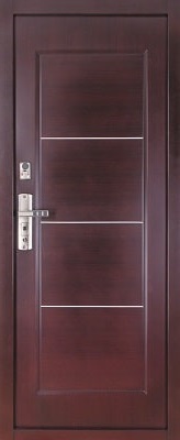 Картинка Дверь стальная форпост С-128 размер 960х2050 мм правая с цилиндрическим замком и дверной фурнитурой