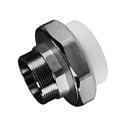 Муфта комбинированная разъемная Ø 63х2' НР американка полипропилен Белая PPR Valfex