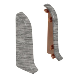 Торцевые заглушки для плинтуса К55 Комфорт 2 штуки Дуб пепельный