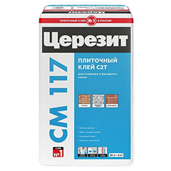 Эластичный клей для фасадной плитки 25 кг Церезит CM 117