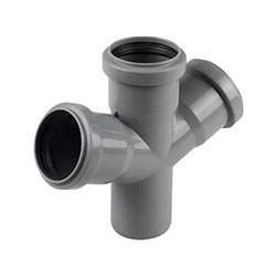 Крестовина ПП 50х50х50 мм 67,5° одноплоскостная Серая Политэк