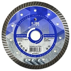 Диск алмазный Turbo Железобетон Extra Line 150х2,2х10х22,2 мм Diam