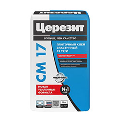 Высокоэластичный клей для плитки для наружных и внутренних работ 25 кг Церезит CM 17