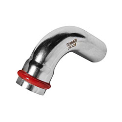 Угольник однораструбный Впр-Нпр Ø 28 мм 90° Нержавеющая сталь пресс ROMMER