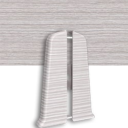 Торцевые заглушки для плинтуса Деконика Д-П70 мм Ясень Серый 253