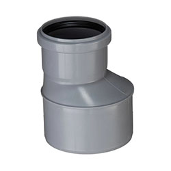 Переход ПП 110х75 мм Серый для внутренней канализации эксцентрический