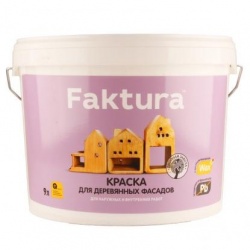 Краска акриловая Faktura для дерев. фасадов с воском 9 л