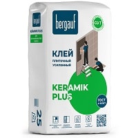 Bergauf Keramik Plus клей плиточный усиленный  25 кг для внутренних работ