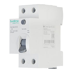 Выключатель дифференциального тока 63А 2P 30мА AC 230В City9 Set Systeme Electric УЗО
