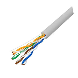 Кабель интернет витая пара UTP CAT 5E 4PR 24AWG Cu 0,48 мм Серый PROconnect