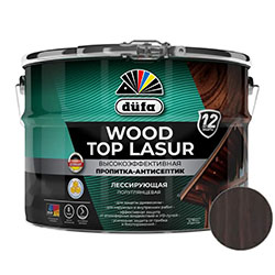 Пропитка-Антисептик для дерева Каштан 9 л Dufa Wood top Lasur