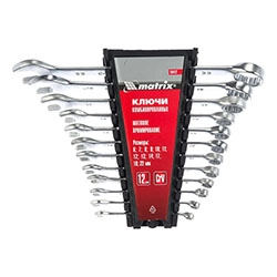 Набор ключей комбинированных 12 шт 6-22 мм MATRIX