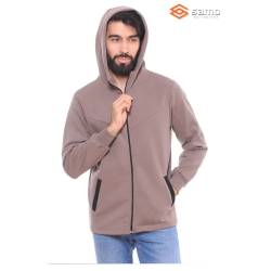 Мужская толстовка Кофейный на молнии Размер 56
