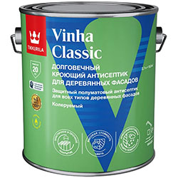 Антисептик защитный для древесины TIKKURILA VINHA база VVA полуматовый 2,7 л