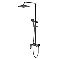 Душевая система тропический душ латунь Callisto Black VALFEX VF.24817-7